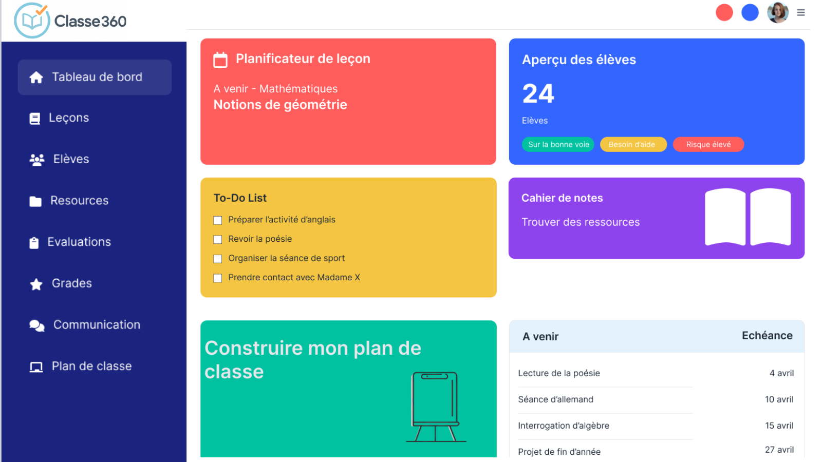 Classe360 Dashboard